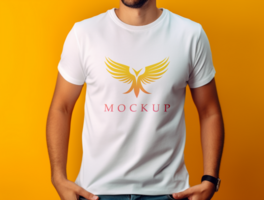 Editable tshirt mockup PSD template ai generated