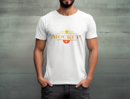 Editable tshirt mockup PSD template ai generated