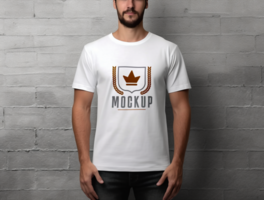 Editable tshirt mockup PSD template ai generated