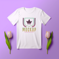 Editable tshirt mockup PSD template ai generated