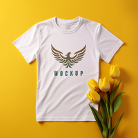 Editable tshirt mockup PSD template free ai generated