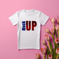Editable tshirt mockup PSD template free ai generated