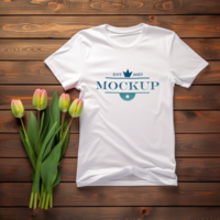 Editable tshirt mockup PSD template free ai generated