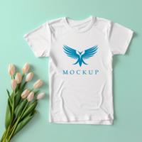 Editable tshirt mockup PSD template free ai generated