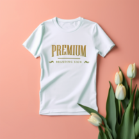 Editable tshirt mockup PSD template free ai generated