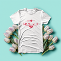 Editable tshirt mockup PSD template free ai generated