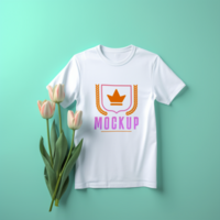 Editable tshirt mockup PSD template free ai generated