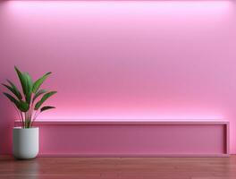 Empty modern wall background front view Ai generated photo