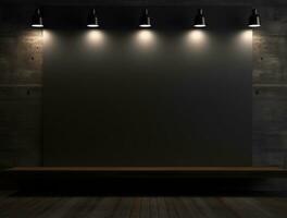 Empty modern wall background front view Ai generated photo