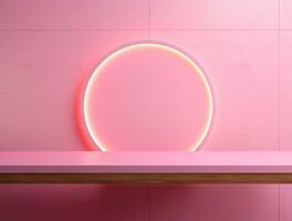 Empty lighting modern interior wall background front view Ai generated photo