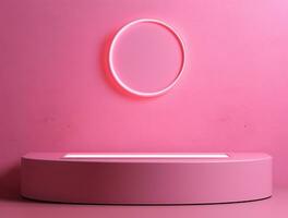 Empty lighting modern interior wall background front view Ai generated photo
