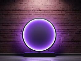 Clean simple 3d lighting base for logo mockup background Ai generated photo
