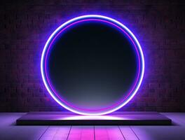 Clean simple 3d lighting base for logo mockup background Ai generated photo