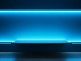 Clean simple 3d lighting base for logo mockup background Ai generated photo