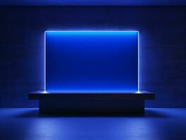 Empty modern interior wall background front view Ai generated photo