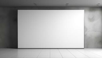 Empty modern interior wall background front view Ai generated photo