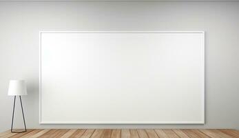 Empty modern interior wall background front view Ai generated photo