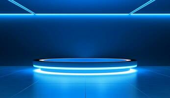 Empty modern interior wall background front view Ai generated photo