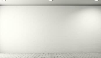 Empty modern interior wall background front view Ai generated photo