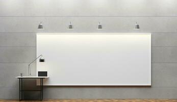 Empty modern interior wall background front view Ai generated photo
