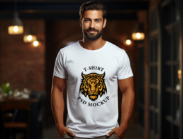 Editable tshirt mockup PSD template ai generated