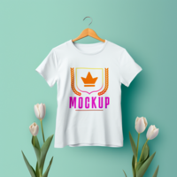 Editable tshirt mockup PSD template ai generated