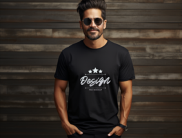 Editable tshirt mockup PSD template ai generated