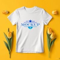 Editable tshirt mockup PSD template ai generated