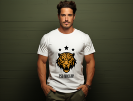 Editable tshirt mockup PSD template ai generated