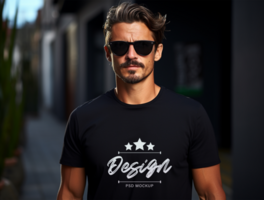 Editable tshirt mockup PSD template ai generated