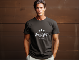 Editable tshirt mockup PSD template ai generated