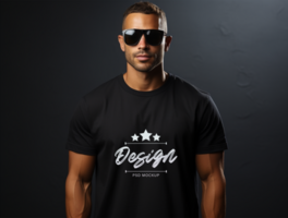 Editable tshirt mockup PSD template ai generated