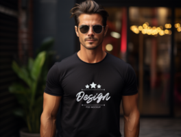 Editable tshirt mockup PSD template ai generated