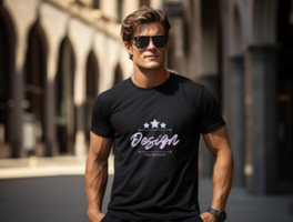 Editable tshirt mockup PSD template ai generated