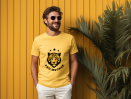 Editable tshirt mockup PSD template ai generated