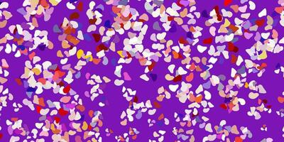 Light purple, pink vector background with random forms.