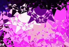 Dark Purple, Pink vector background with polygonal forms.