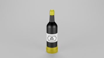 psd du vin bouteille maquette