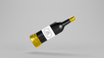 psd du vin bouteille maquette