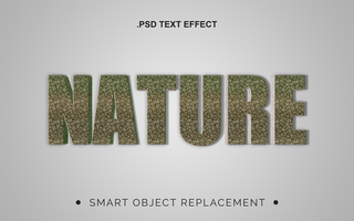 3d realistico naturale struttura testo effetto psd