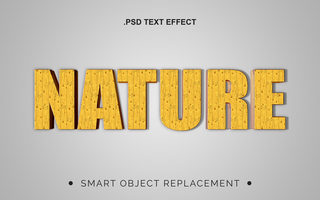 3d realistico naturale struttura testo effetto psd