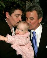 2005  ERIC BRAEDEN CELEBRATES 25 YEARS AS ERIC BRAEDEN ON THE YOUNG AND THE RESTLESS LOS ANGELES CA JANUARY 31 2005 ERIC BRAEDEN AND HIS SON CHRISTIAN GUDEGAST AND HIS DAUGHTER TATIANA photo