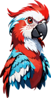 rojo guacamayo mascota diseño ai generativo png