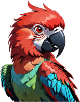 rojo guacamayo mascota imagen ai generativo png