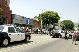 Police shut down Robertson Blvd for Paris personal appearance Paris Hilton Appearance at Kitson to Promote her Clothing Line Kitson Los Angeles CA Aug 16 2007 2007 photo