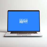 laptop mockup white background AI Generative psd