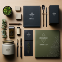 bussines stasanary mockup AI Generative psd