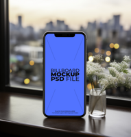 phone mockup with hand AI Generative psd