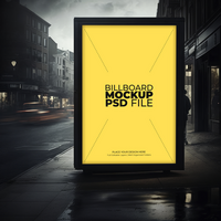 City Billboard Mockup AI Generative psd