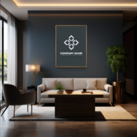 reception room mockup AI Generative psd